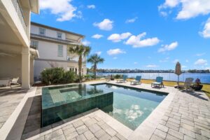 The pool at a vacation rental in Destin, Florida, close to things to do on a summer vacation.